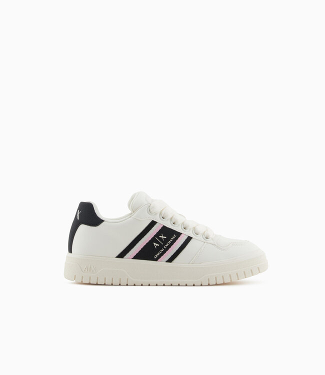 ARMANI EXCHANGE Wmn Sneaker contrasting bands-White black