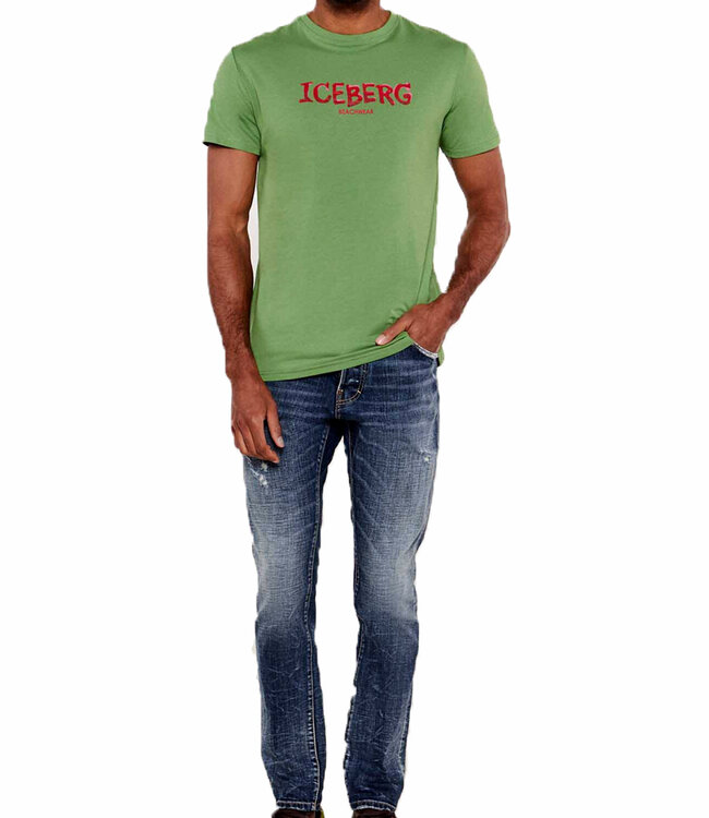 ICEBERG Tee Logo-Green red
