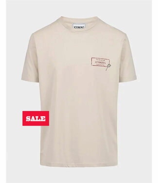 ICEBERG Tee Red Chest Logo-Dust