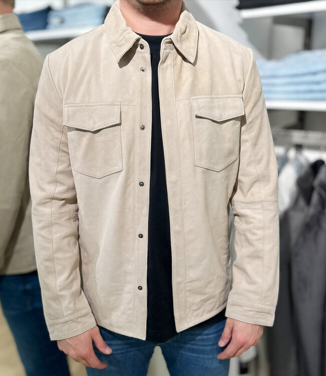 Overshirt Goat Suede-Off White