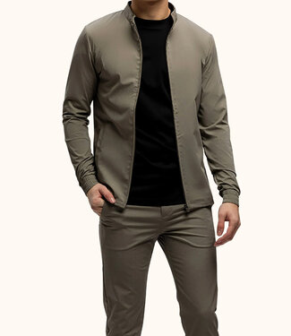 'TriaD'oro' Tracksuit Jacket-Taupe