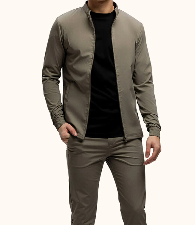 'TriaD'oro' Tracksuit Jacket-Taupe