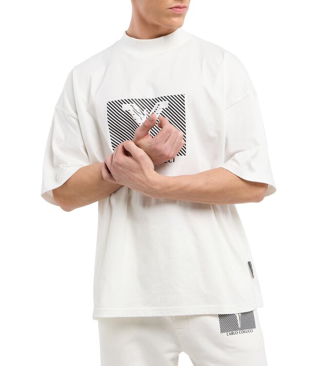 Carlo colucci Tee Basic line-White