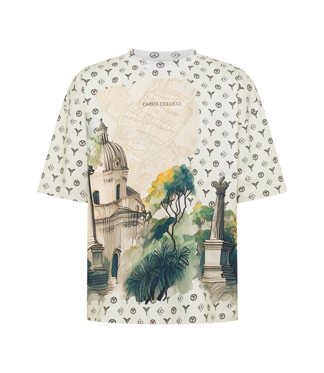 Carlo colucci Tee Urban heritage-Creme