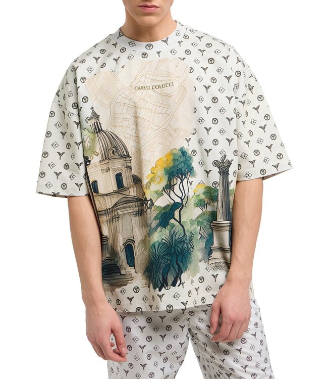Carlo colucci Tee Urban heritage-Creme