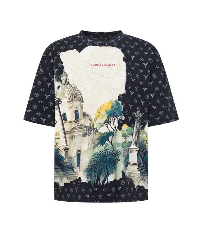 Carlo colucci Tee Urban heritage-Dark grey