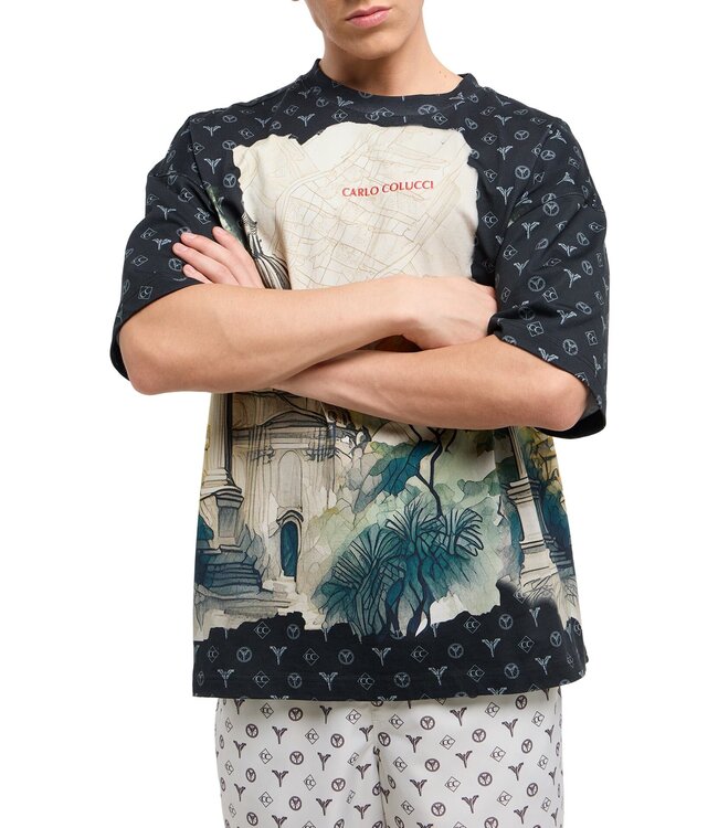 Carlo colucci Tee Urban heritage-Dark grey