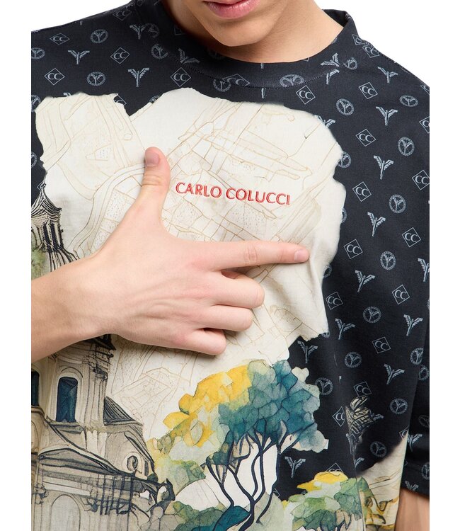 Carlo colucci Tee Urban heritage-Dark grey