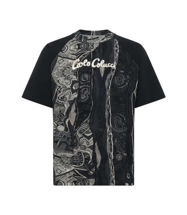 Carlo colucci Tee Retro Knitted-Black