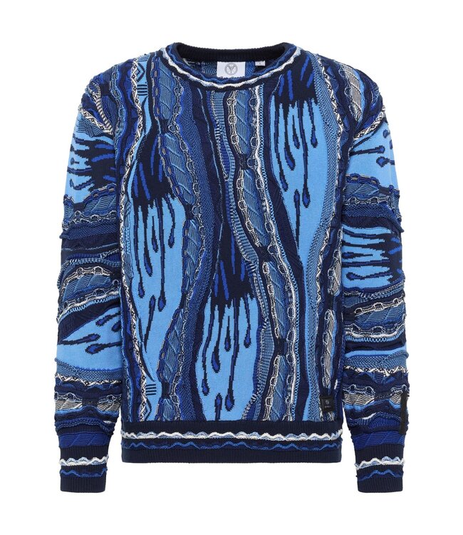 Carlo colucci Sweater -Multi color-Blue white