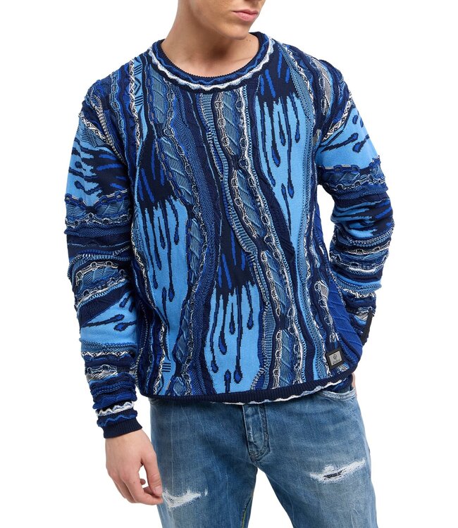 Carlo colucci Sweater -Multi color-Blue white