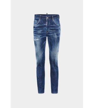 Dsquared2 Dark Easy Wash Skater Jeans-Blue