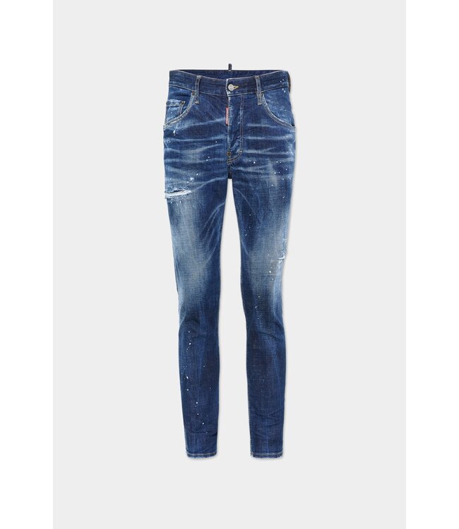 Dsquared2 Dark Easy Wash Skater Jeans-Blue