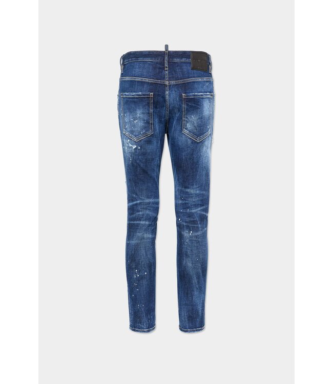 Dsquared2 Dark Easy Wash Skater Jeans-Blue