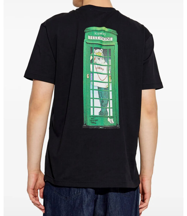 ICEBERG TEE Telephone back print-Black