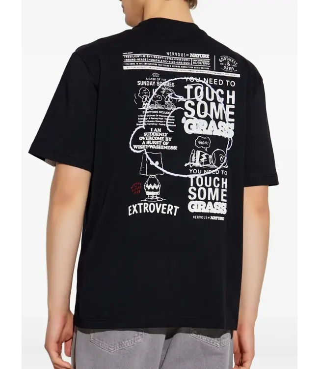 ICEBERG Tee Charlie Brown Back print-Black