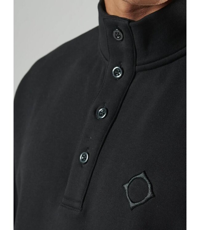 Ma.Strum Stria Funnel Box Sweat-Jet Black