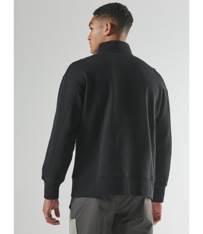 Ma.Strum Stria Funnel Box Sweat-Jet Black