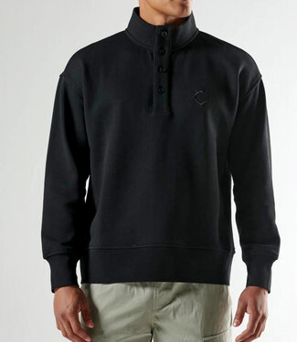Ma.Strum Stria Funnel Box Sweat-Jet Black
