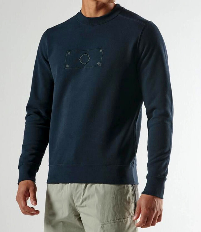 Ma.Strum Blast Embroidered Badge Sweat-Ink Navy