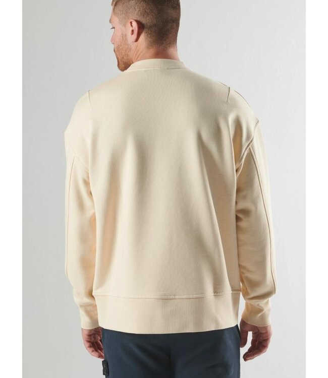 Ma.Strum Altimus Box Fit Crew Sweat-Burnt Cream