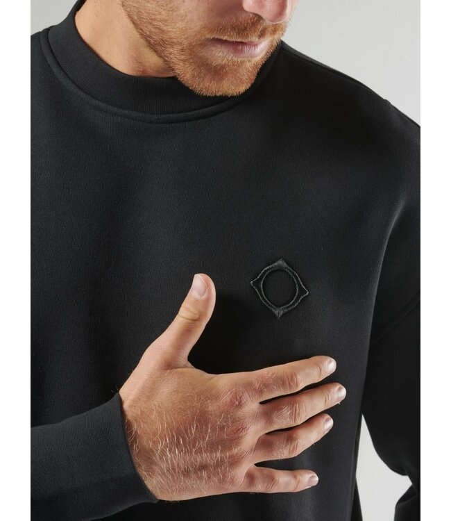 Ma.Strum Altimus Box Fit Crew Sweat-Jet Black