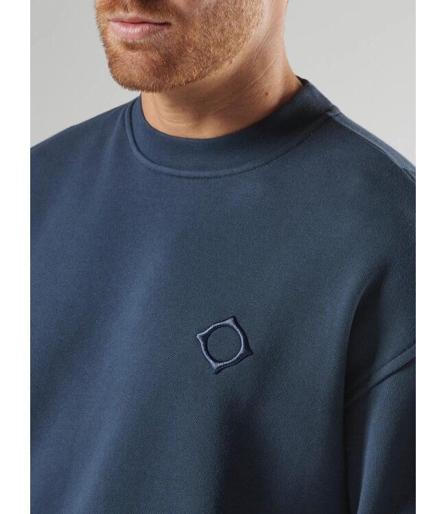Ma.Strum Altimus Box Fit Crew Sweat-Ink Navy