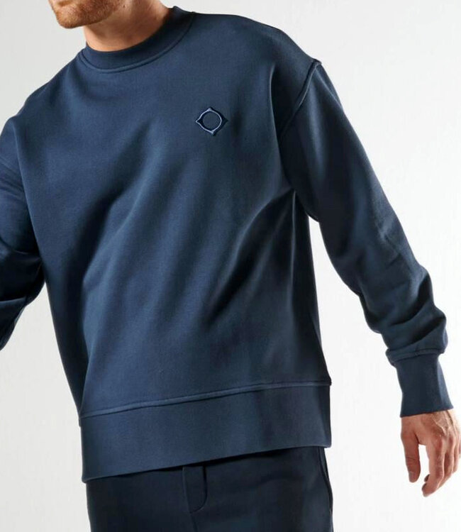 Ma.Strum Altimus Box Fit Crew Sweat-Ink Navy