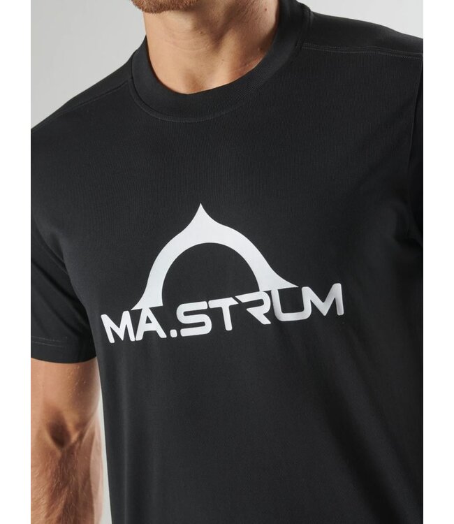Ma.Strum Bora Half Compas Print Tee-Jet Black