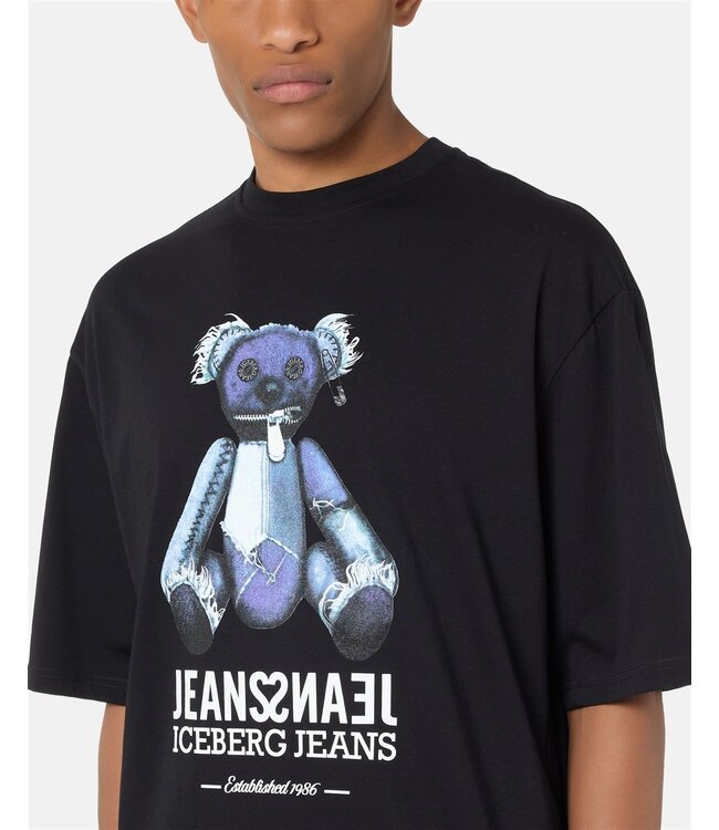 Iceberg Jeans Tee Iceberg Bear-Black