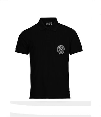 Versace Jeans couture V-Emblem Polo Seasonal Cotton pique-Black