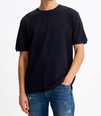 LiuJo T-shirt Embro collar-Dark Blue