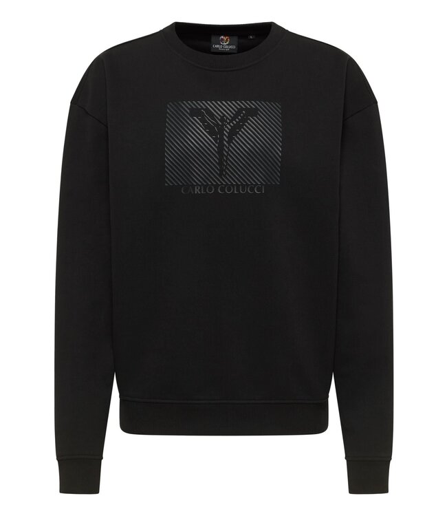 Carlo colucci Sweatshirt Basic line-Black