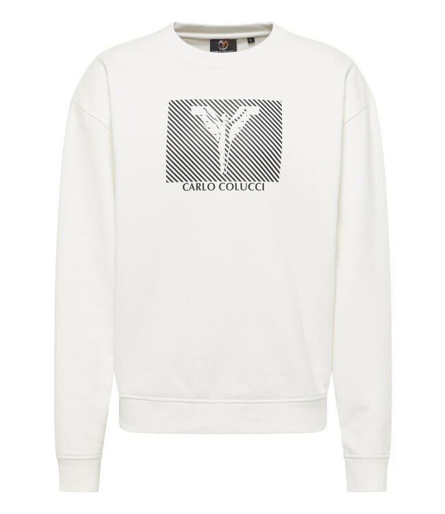 Carlo colucci Sweatshirt Basic line-White