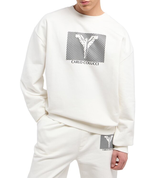 Carlo colucci Sweatshirt Basic line-White