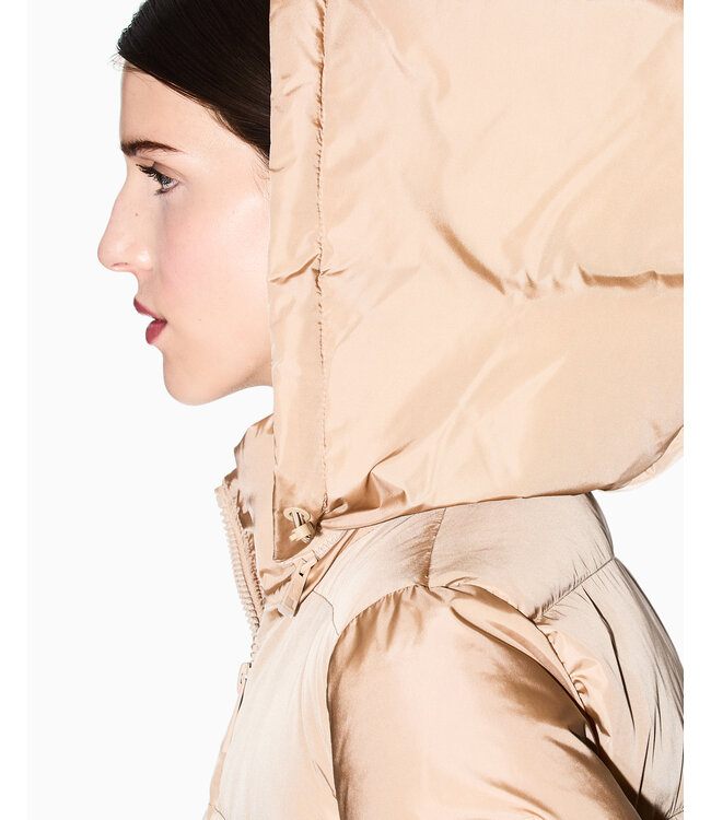 ARMANI EXCHANGE Hooded Down Jacket-Creme