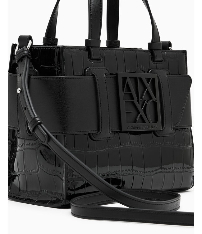 ARMANI EXCHANGE Tote Bag With Logo-Black-XW000392