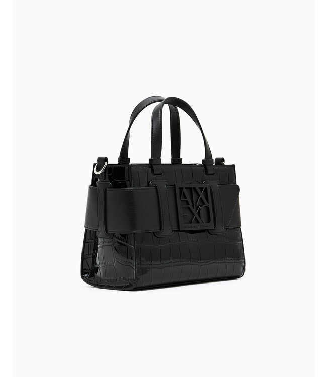 ARMANI EXCHANGE Tote Bag With Logo-Black-XW000392