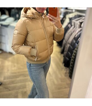 ARMANI EXCHANGE Hooded Down Jacket-Creme