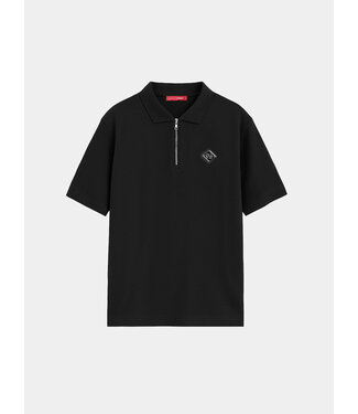 Xplicit Plate Zip Polo-Black