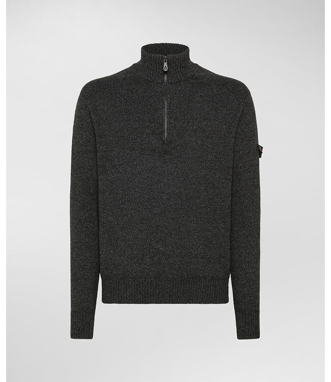 Peuterey Braille Half zip Sweater -Black