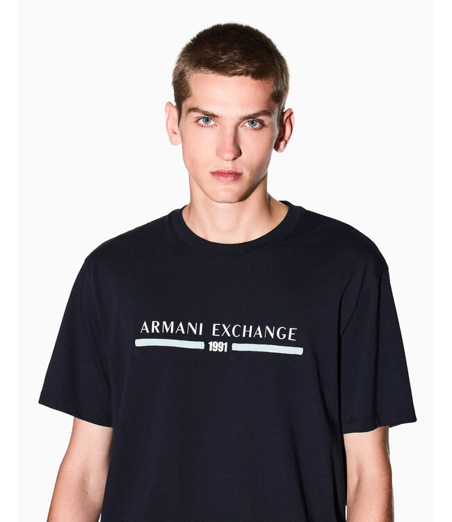 ARMANI EXCHANGE Logo tee- Deep navy XM001074