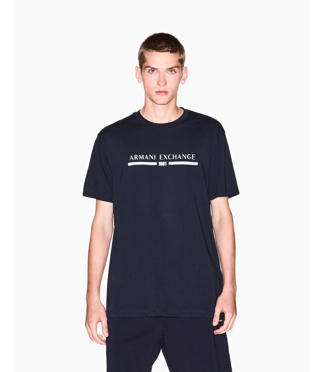 ARMANI EXCHANGE Logo tee- Deep navy XM001074
