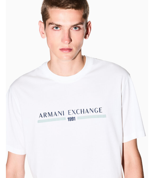 ARMANI EXCHANGE Logo tee- Off white XM001074