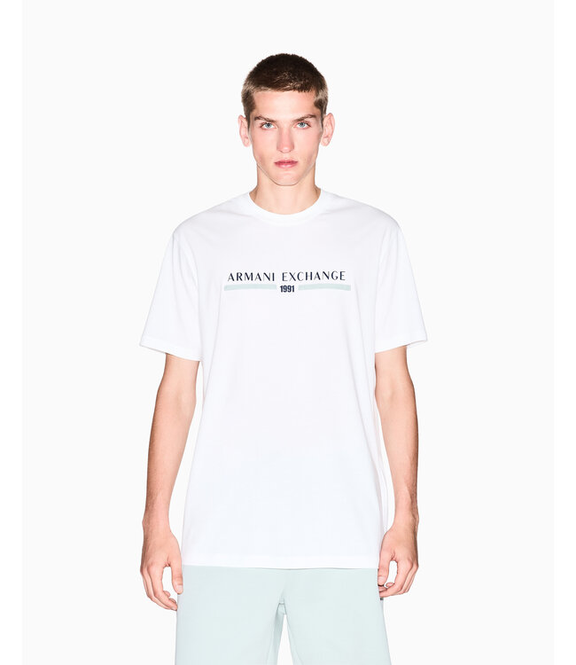 ARMANI EXCHANGE Logo tee- Off white XM001074