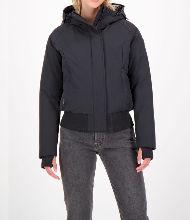 Airforce Wmn Bomber Jacket-Black