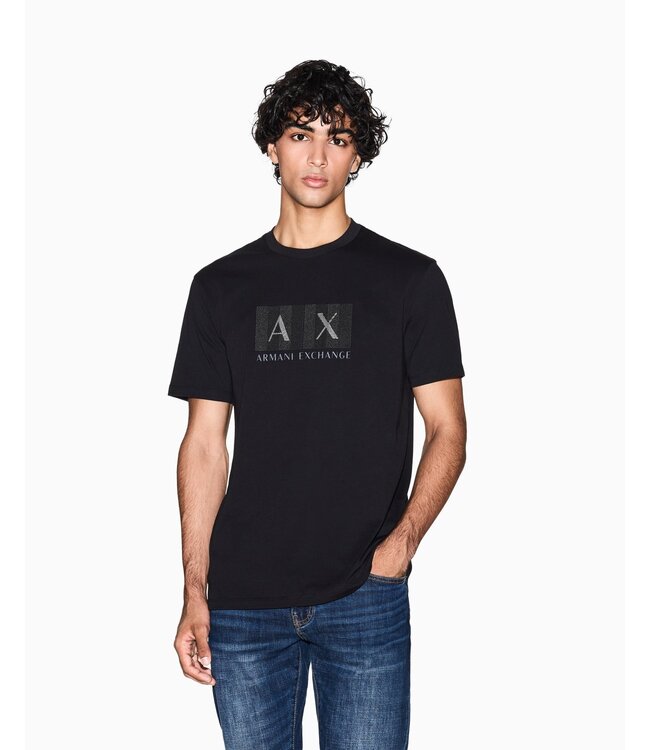 ARMANI EXCHANGE Logo Tee-Black