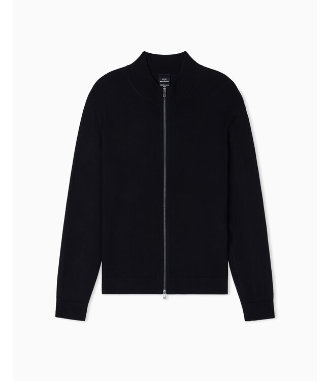 ARMANI EXCHANGE Zip Cardigan-Black