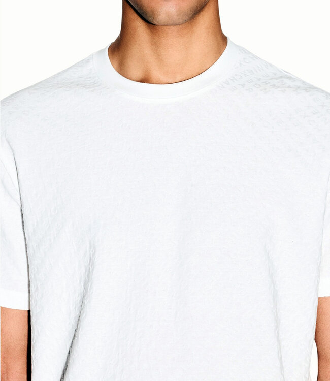 ARMANI EXCHANGE Jacquard Tee Regular fit-White