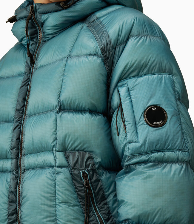 C.P Company Shell Hooded Down Puffer- Aegan blue